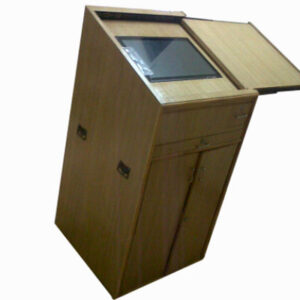 Wooden Computer Podium SIL-507 Inbuilt PA System