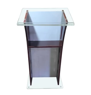Stylish Acrylic & Wooden Podium