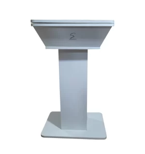 Stylish White Digital Wooden Podium
