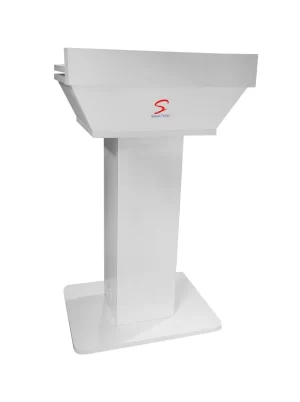 Stylish White Digital Wooden Podium Stand