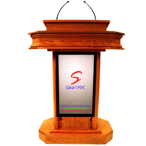 Interactive Wooden Podium Saatvik SIL-505A