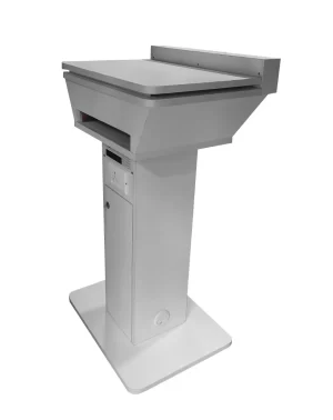 Stylish White Digital Wooden Podium Stand