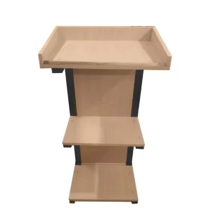 Wooden Podium Stand with 3 Shelves for Storage (SP-673A)