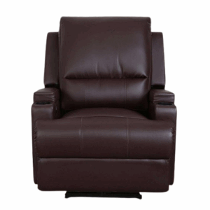 Single Seater Recliner with Cupholder – TV Chair Brown