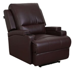 Single Seater Recliner with Cupholder – TV Chair Brown