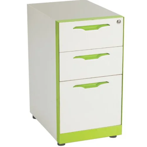 Steel 3-drawer filing cabinet with lock for office and home storage