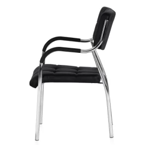 CH DSR204 Black leatherette visitor chair