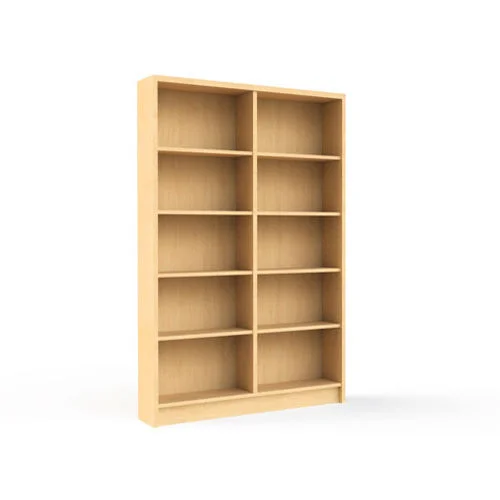 Wooden bookshelf for home and office – large book storage rack with open shelves